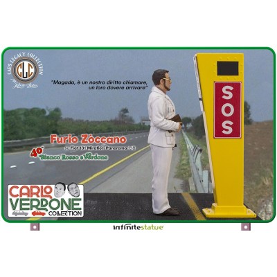 INFINITE STATUE FURIO ZOCCANO ON FIAT 131 1/18 SCALE FIGURE REPLICA