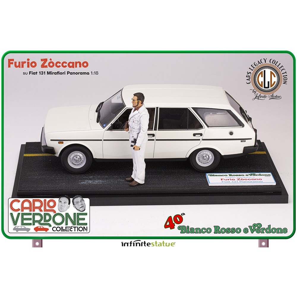 INFINITE STATUE FURIO ZOCCANO ON FIAT 131 1/18 SCALE FIGURE REPLICA