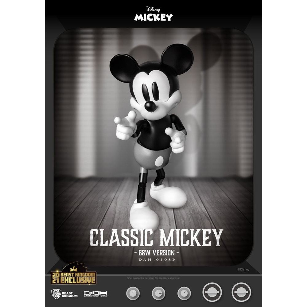 BEAST KINGDOM CLASSIC MICKEY MOUSE BLACK AND WHITE VERSION DAH-050SP ACTION FIGURE
