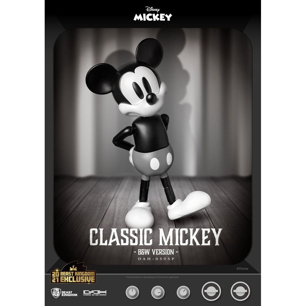 BEAST KINGDOM CLASSIC MICKEY MOUSE BLACK AND WHITE VERSION DAH-050SP ACTION FIGURE