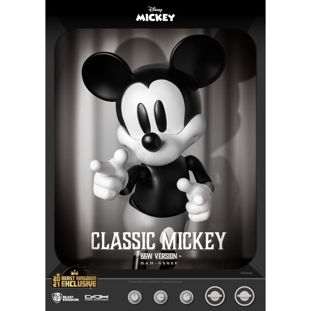 BEAST KINGDOM CLASSIC MICKEY MOUSE BLACK AND WHITE VERSION DAH-050SP ACTION FIGURE
