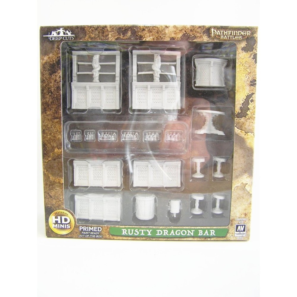 WIZKIDS DEEP CUTS PATHFINDER BATTLES RUSTY DRAGON BAR SET MINIATURES