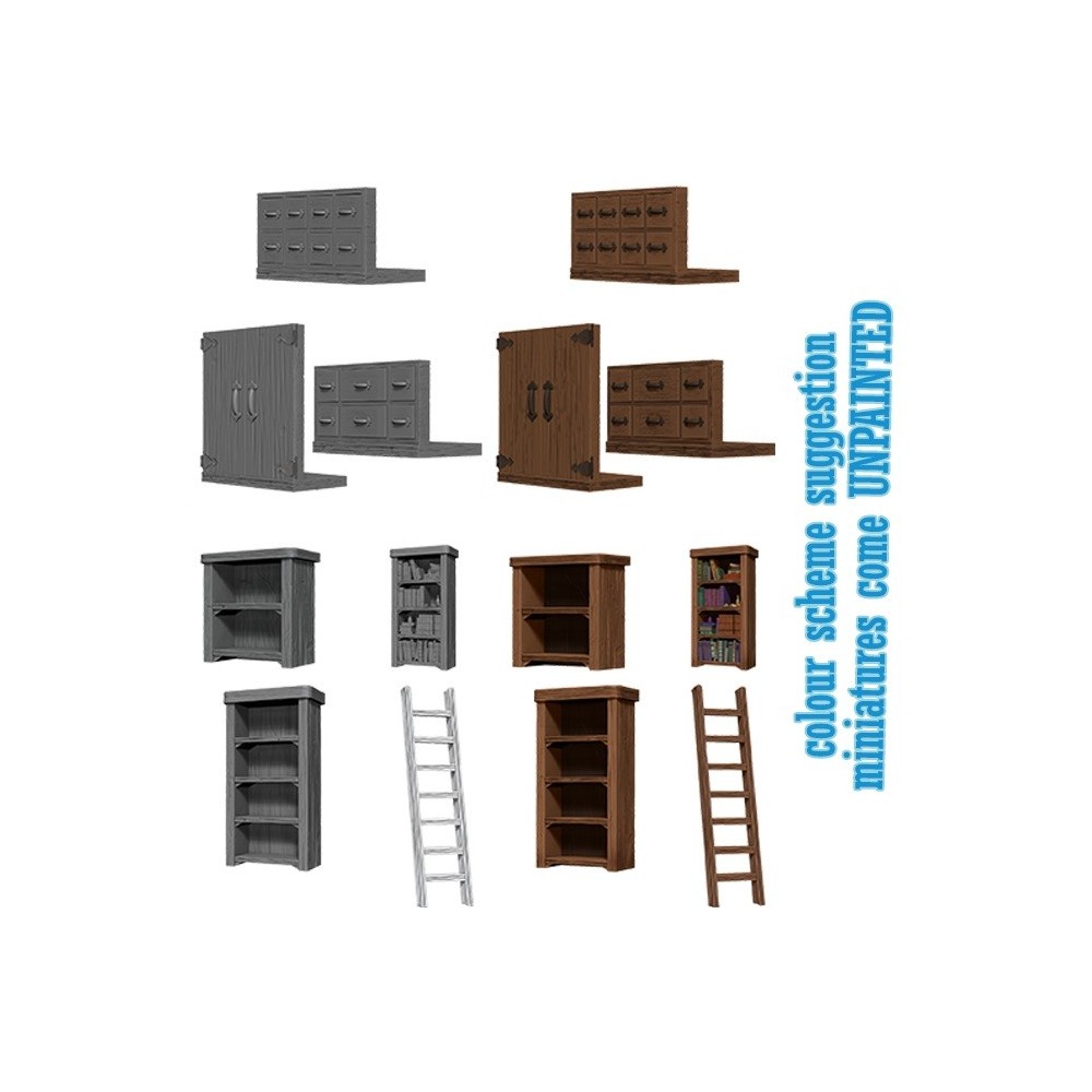 WIZKIDS DEEP CUTS ARCHIVIST LIBRARY SET MINIATURES