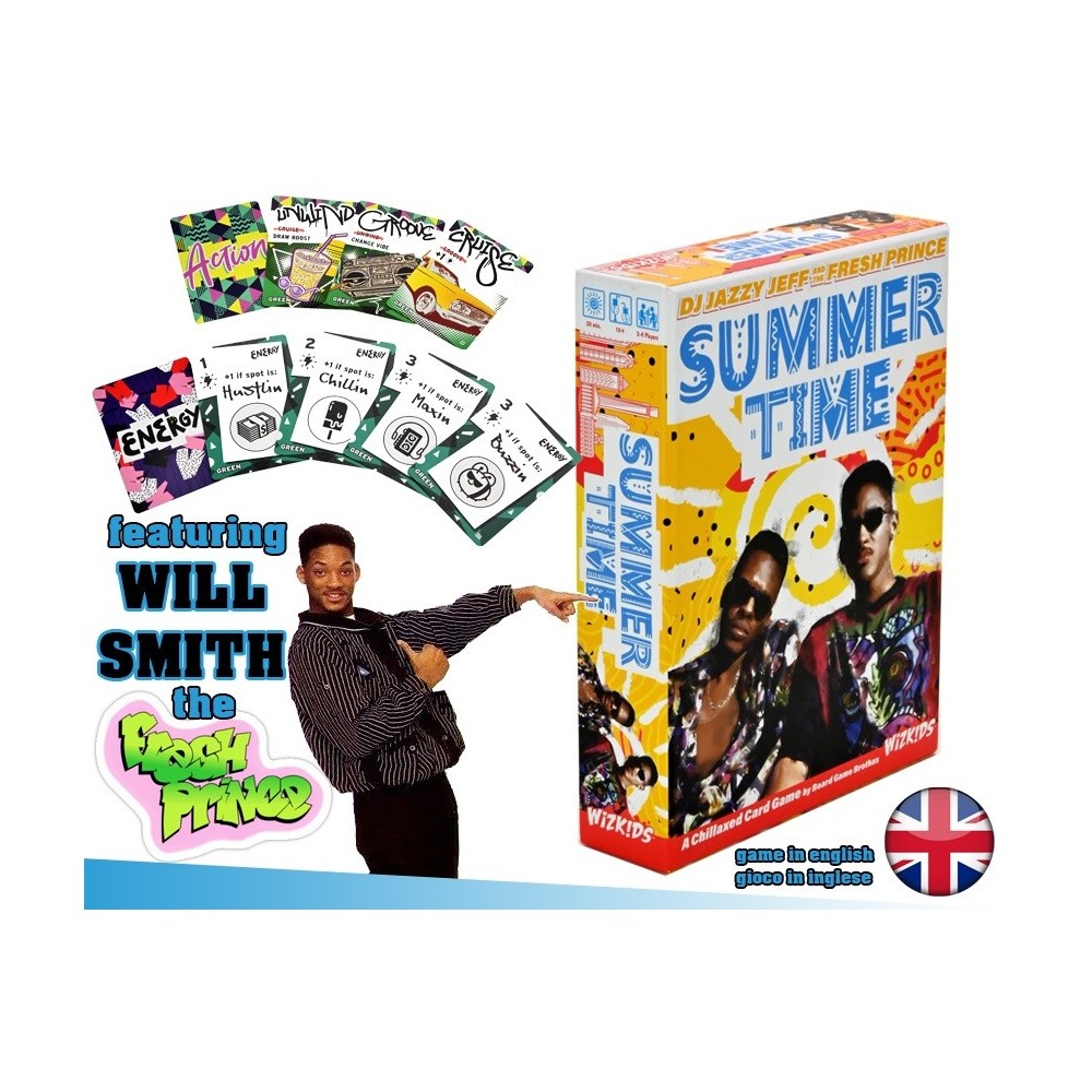 DJ JAZZY JEFF AND THE FRESH PRINCE SUMMERTIME BOARD GAME GIOCO DA TAVOLO INGLESE WIZKIDS