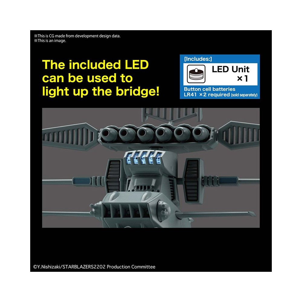BANDAI YAMATO 2205 E.F.C.F. DAOE-01 ASUKA 1/1000 MODEL KIT ACTION FIGURE