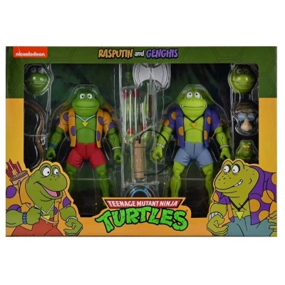 NECA TMNT TEENAGE MUTANT NINJA TURTLES GENGHIS AND RASPUTIN FROG ACTION FIGURE