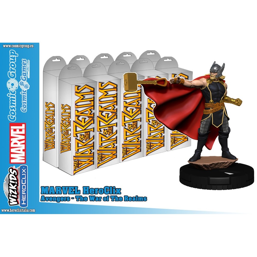 MARVEL HEROCLIX AVENGERS THE WAR OF THE REALMS 10X BOOSTER BRICK WIZKIDS