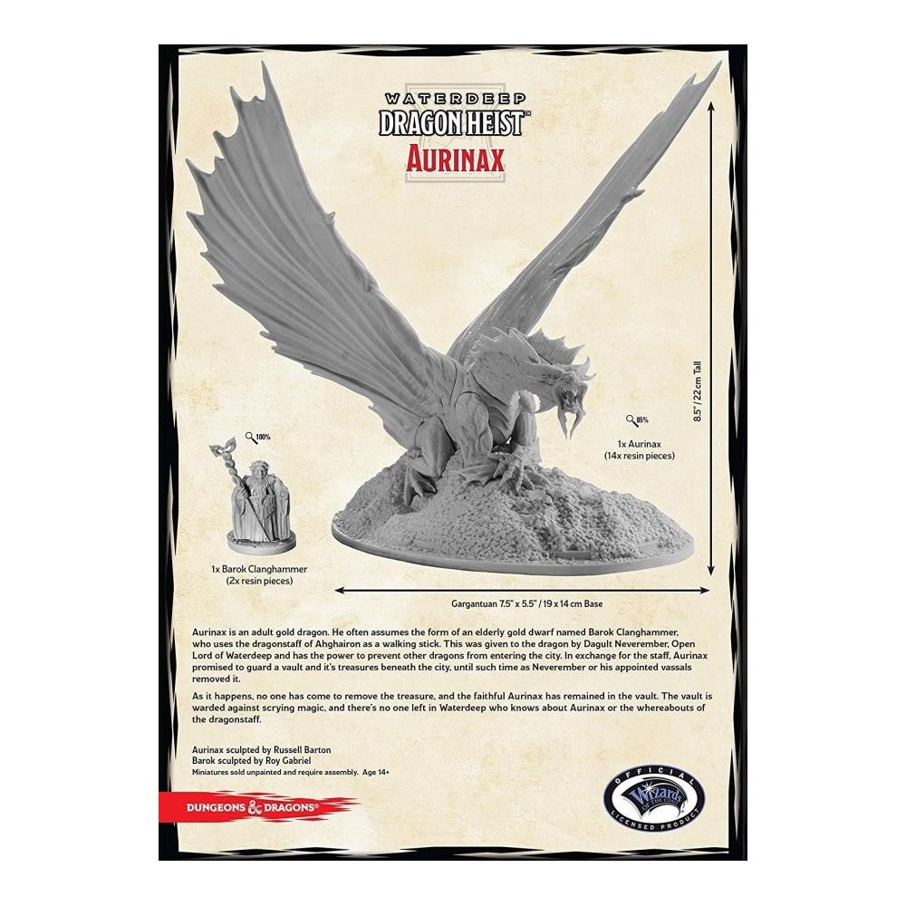 GALE FORCE NINE DUNGEONS AND DRAGONS AURINAX COLLECTOR'S SERIES FIGURE
