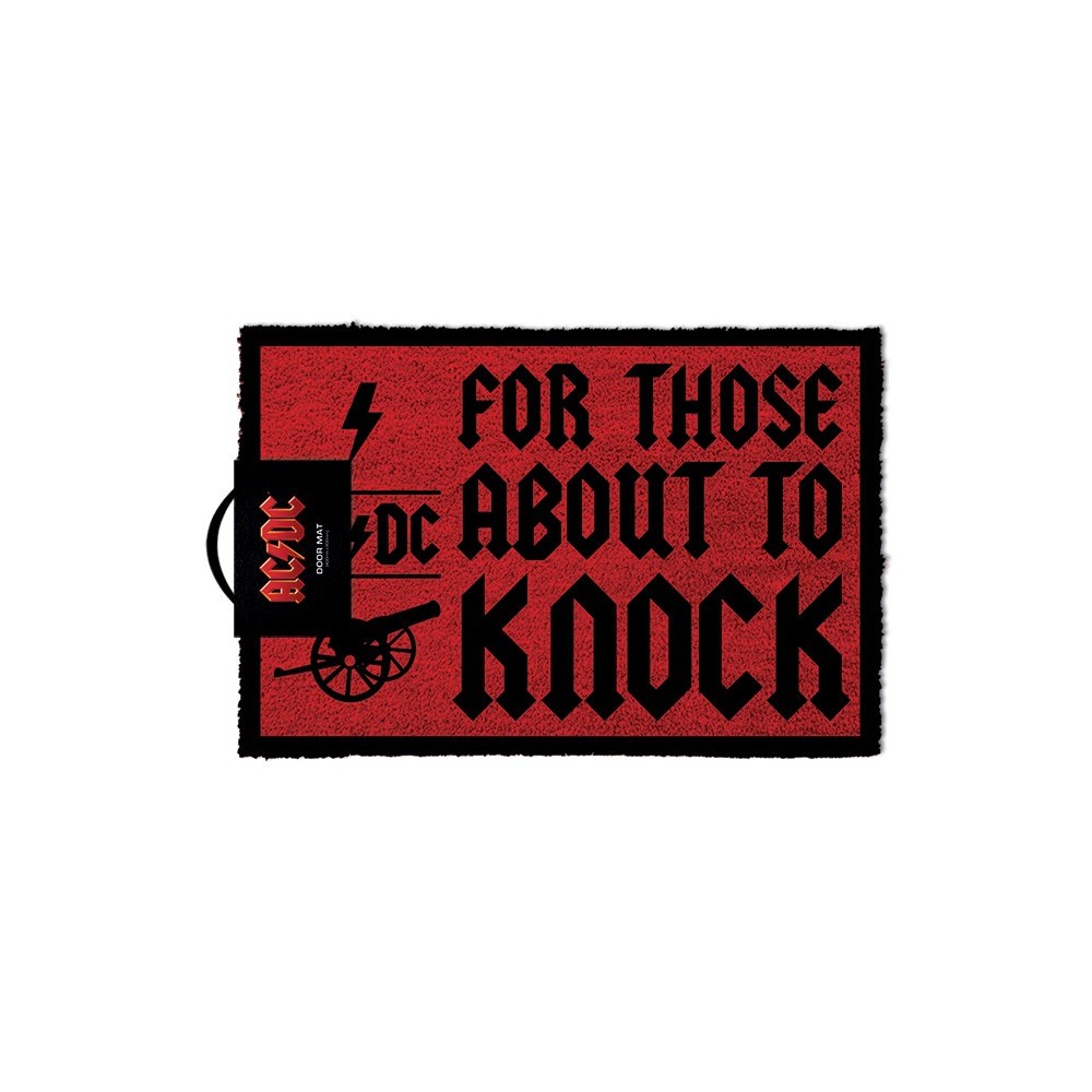 PYRAMID INTERNATIONAL AC DC FOR THOSE ABOUT TO KNOCK DOORMAT ZERBINO TAPPETINO 40X60CM