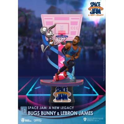 BEAST KINGDOM D-STAGE SPACE JAM 2 A NEW LEGACY BUGS BUNNY AND LEBRON JAMES STATUE FIGURE DIORAMA
