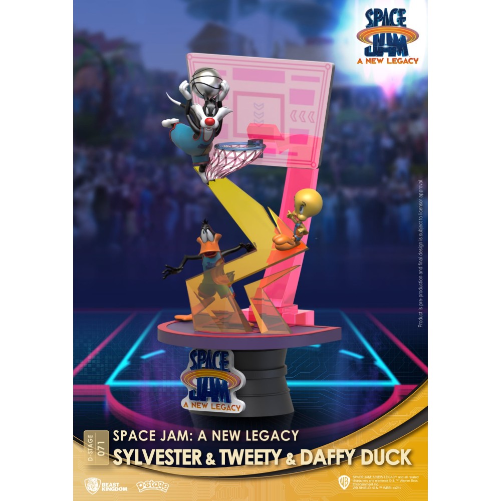 D-STAGE SPACE JAM 2 A NEW LEGACY SILVESTRO TITTI E DAFFY DUCK STATUA FIGURE DIORAMA BEAST KINGDOM