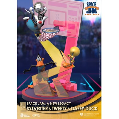D-STAGE SPACE JAM 2 A NEW LEGACY SILVESTRO TITTI E DAFFY DUCK STATUA FIGURE DIORAMA BEAST KINGDOM