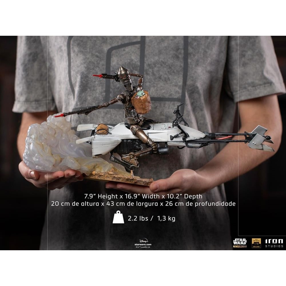 THE MANDALORIAN IG-11 AND THE CHILD BDS ART SCALE 1/10 STATUA FIGURE IRON STUDIOS