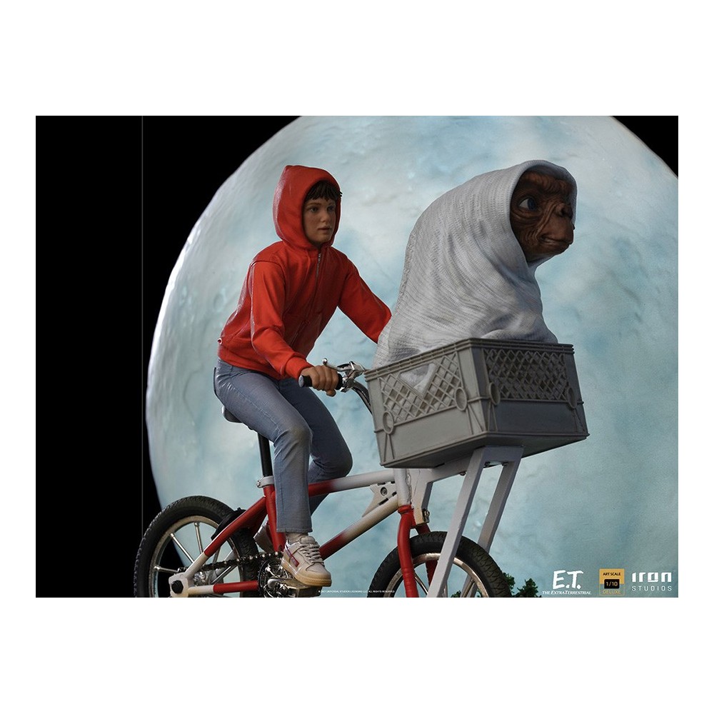 IRON STUDIOS E.T. THE EXTRA-TERRESTRIAL AND ELLIOT BDS ART SCALE DELUXE 1/10 STATUE FIGURE