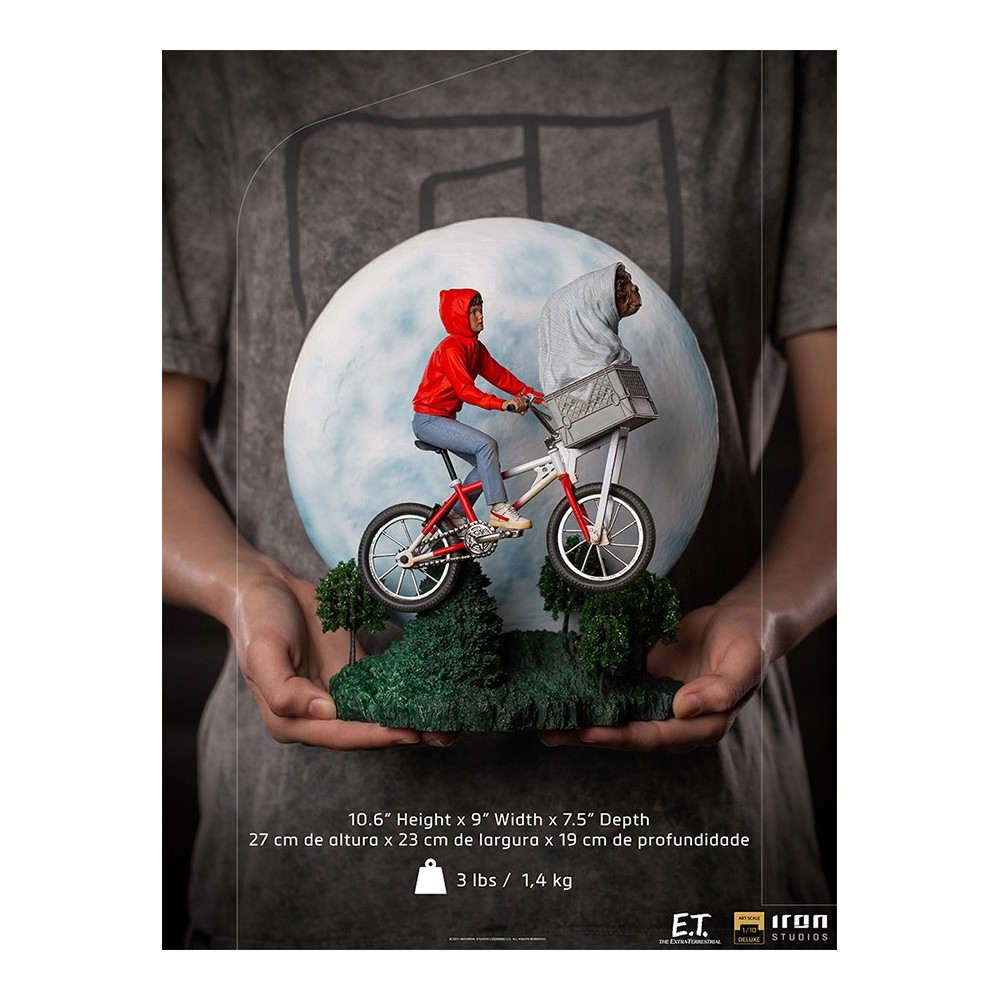 E.T. THE EXTRA-TERRESTRIAL AND ELLIOT BDS ART SCALE DELUXE 1/10 STATUA FIGURE IRON STUDIOS