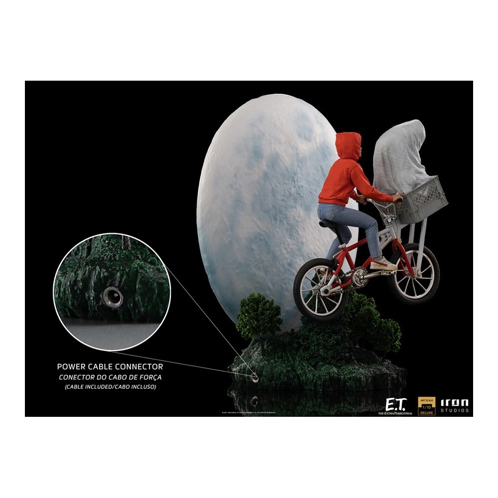 E.T. THE EXTRA-TERRESTRIAL AND ELLIOT BDS ART SCALE DELUXE 1/10 STATUA FIGURE IRON STUDIOS