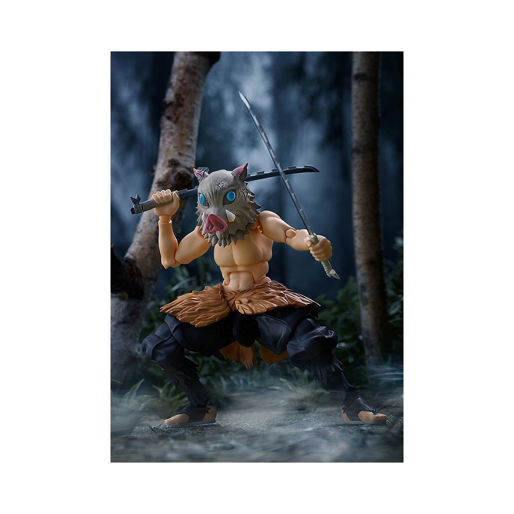 MAX FACTORY DEMON SLAYER INOSUKE HASHIBIRA DELUXE FIGMA ACTION FIGURE