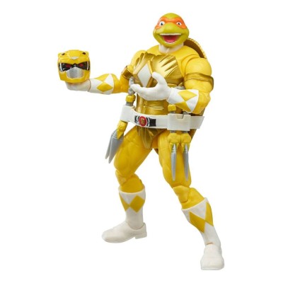 POWER RANGERS X TMNT MORPHED APRIL O'NEIL AND MORPHED MICHELANGELO ACTION FIGURE HASBRO