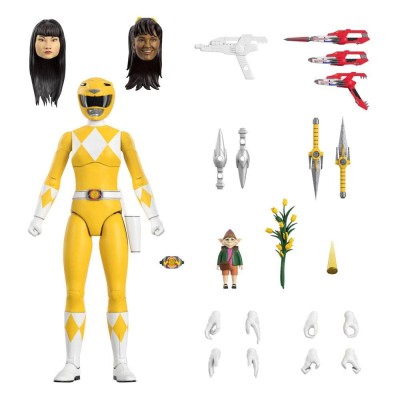 MIGHTY MORPHIN POWER RANGERS ULTIMATES YELLOW RANGER ACTION FIGURE SUPER7