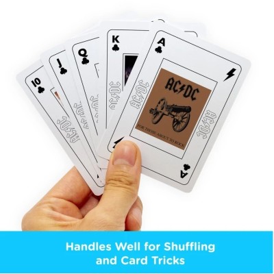 AC DC IN ROCK WE TRUST POKER PLAYING CARDS MAZZO CARTE DA GIOCO AQUARIUS ENT