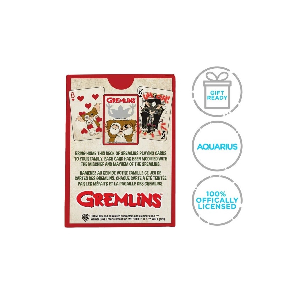 GREMLINS POKER PLAYING CARDS MAZZO CARTE DA GIOCO AQUARIUS ENT