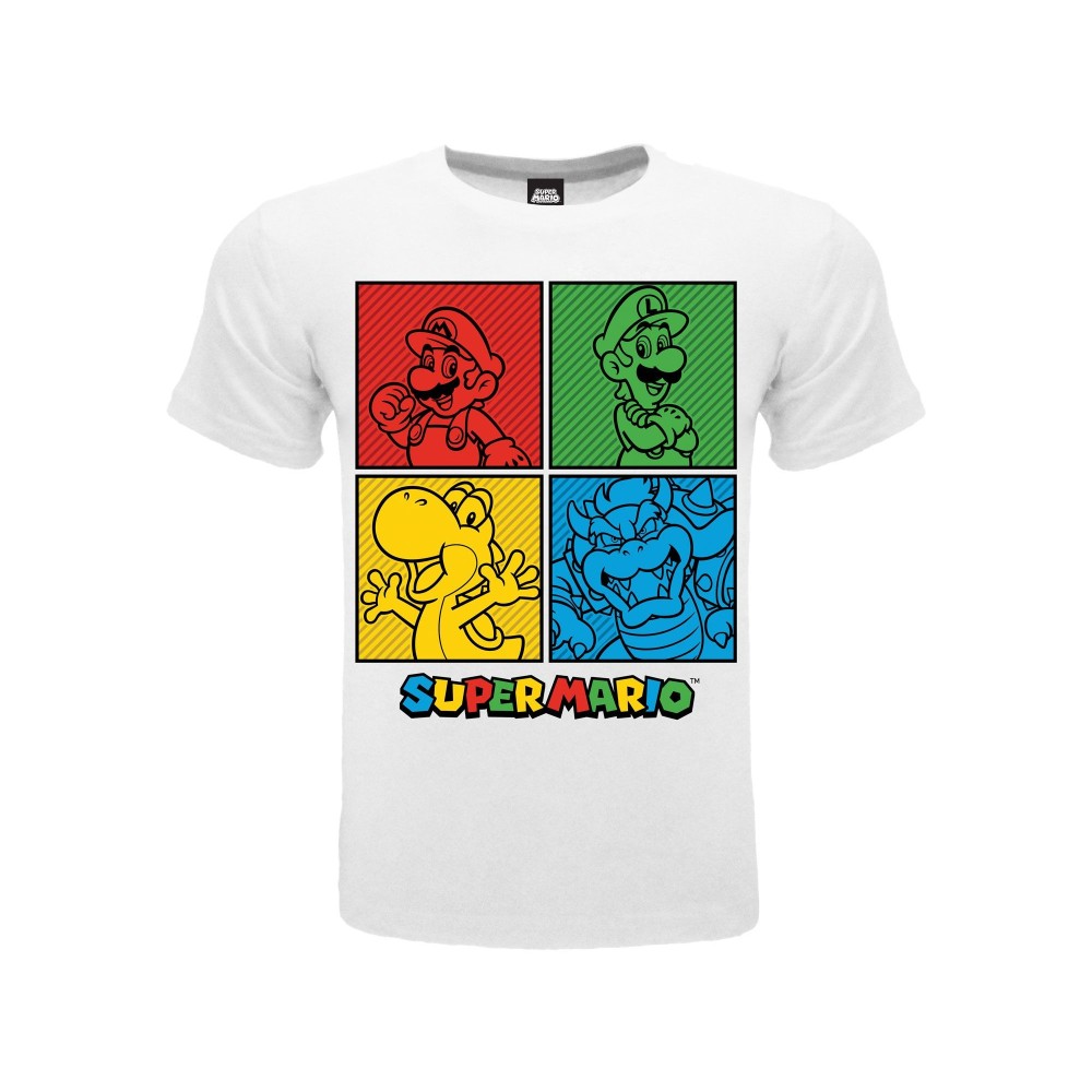 MAGLIA T SHIRT NINTENDO SUPER MARIO PERSONAGGI