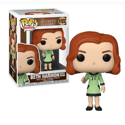 FUNKO FUNKO POP! THE QUEEN'S GAMBIT BETH HARMON WITH ROOK BOBBLE HEAD KNOCKER FIGURE