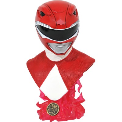 DIAMOND SELECT POWER RANGERS LEGENDS 3D RED RANGER 1/2 25CM RESIN BUST STATUE