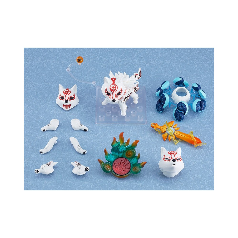 MAX FACTORY OKAMI AMATERASU SHIRANUI DELUXE NENDOROID ACTION FIGURE