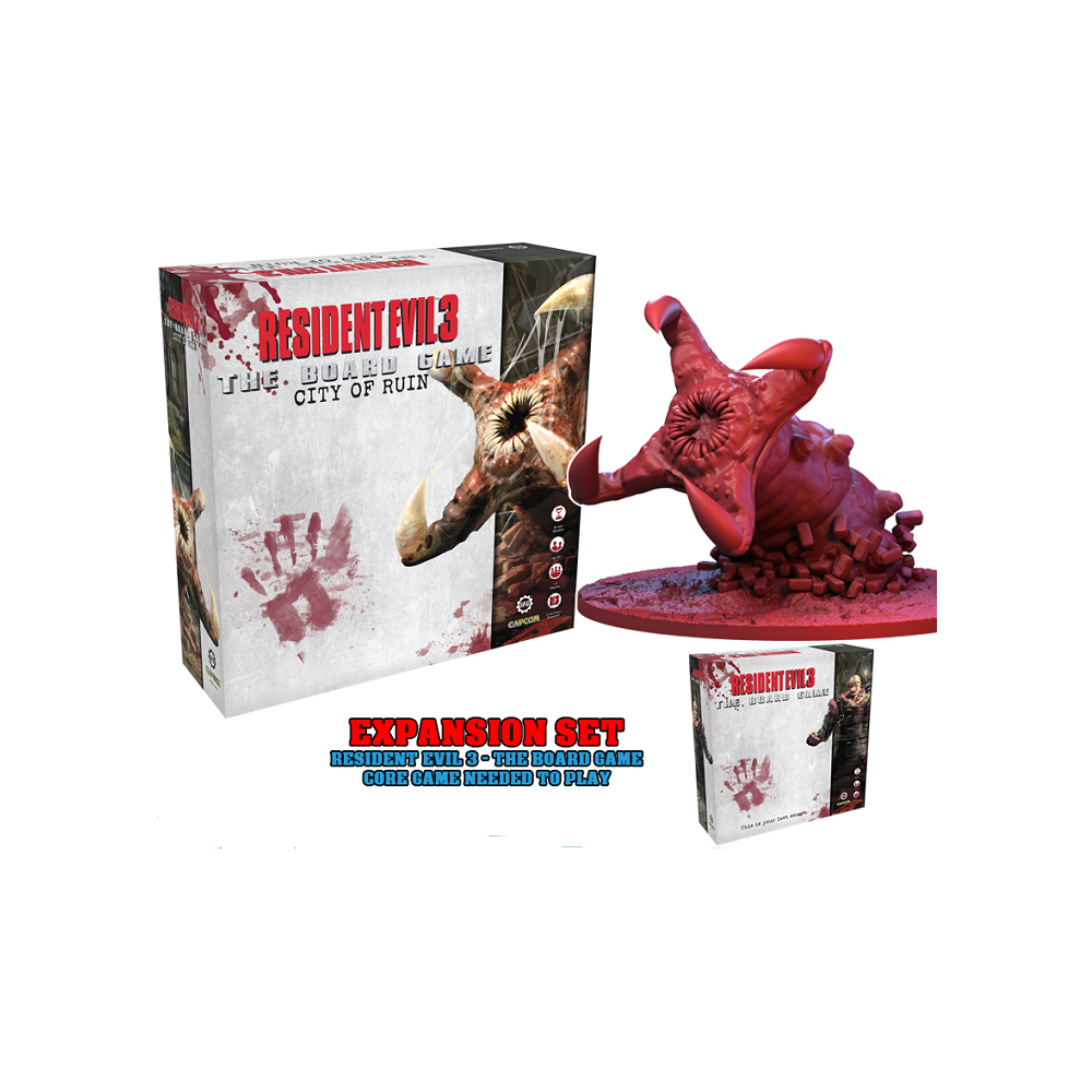RESIDENT EVIL 3 THE BOARD GAME CITY OF RUIN ESPANSIONE GIOCO DA TAVOLO STEAMFORGED GAMES