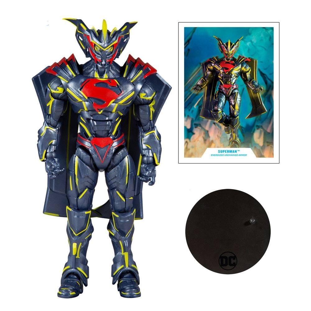 MC FARLANE DC MULTIVERSE SUPERMAN ENERGIZED UNCHAINED ARMOR GOLD LABEL ACTION FIGURE