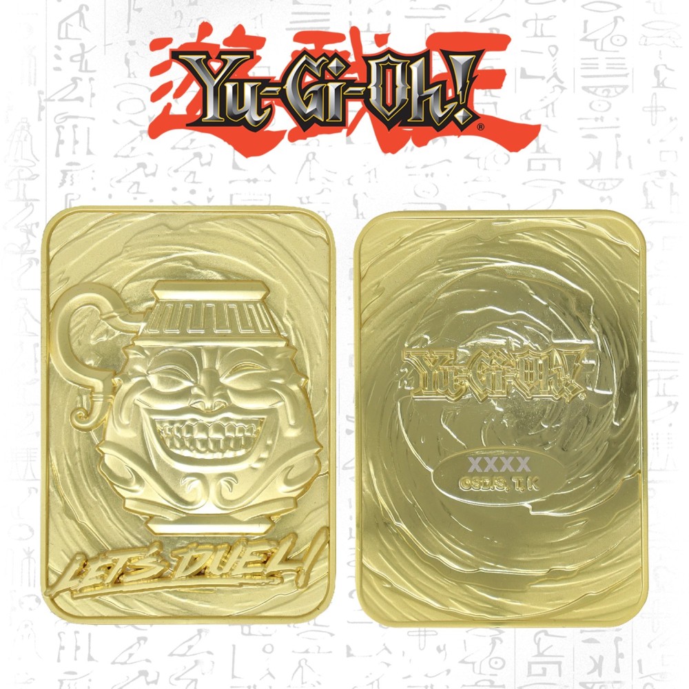 YU-GI-OH! LIMITED EDITION POT OF GREED GOLD CARTA IN METALLO FANATTIK