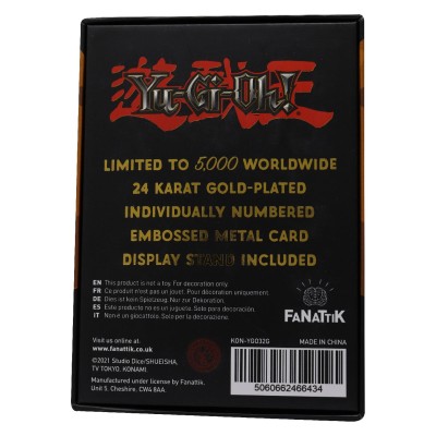 YU-GI-OH! LIMITED EDITION MARSHMALLON GOLD CARTA IN METALLO FANATTIK