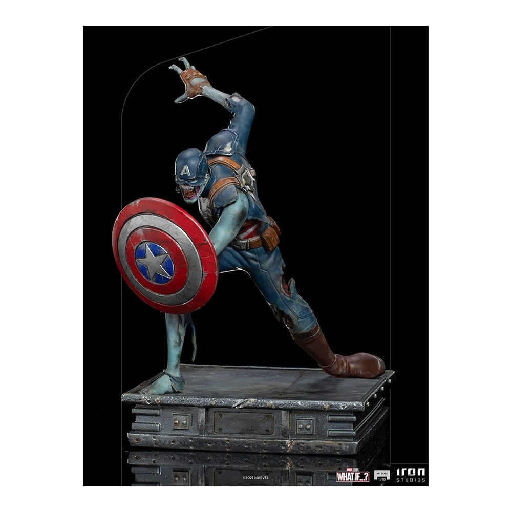 WHAT IF...? ZOMBIE CAPTAIN AMERICA ART SCALE 1/10 STATUA FIGURE IRON STUDIOS