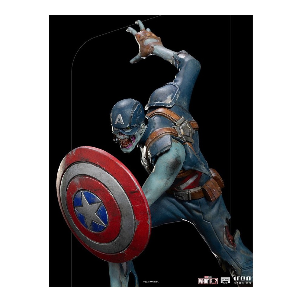 WHAT IF...? ZOMBIE CAPTAIN AMERICA ART SCALE 1/10 STATUA FIGURE IRON STUDIOS