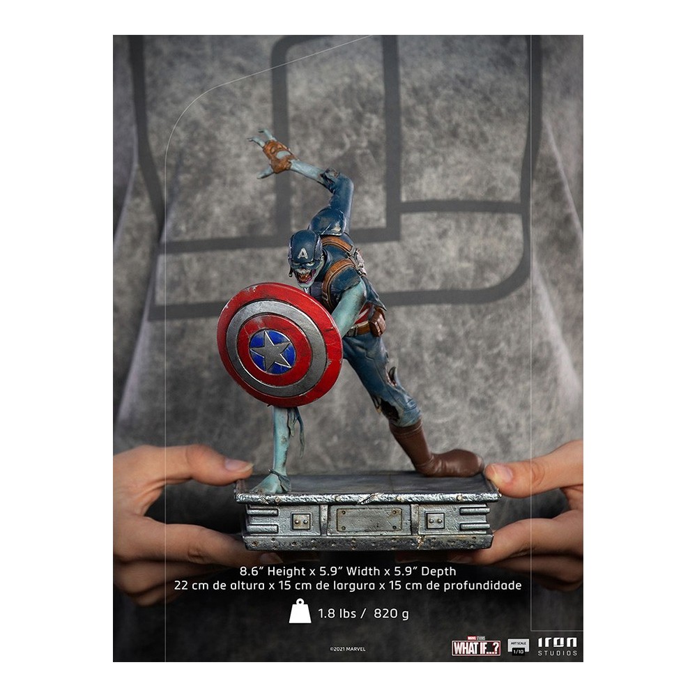 WHAT IF...? ZOMBIE CAPTAIN AMERICA ART SCALE 1/10 STATUA FIGURE IRON STUDIOS