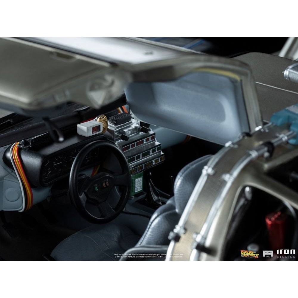 BACK TO THE FUTURE II DELOREAN REGULAR ART SCALE 1/10 STATUA FIGURE IRON STUDIOS