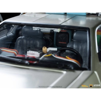 BACK TO THE FUTURE II DELOREAN DELUXE FULL SET ART SCALE 1/10 STATUA FIGURE IRON STUDIOS