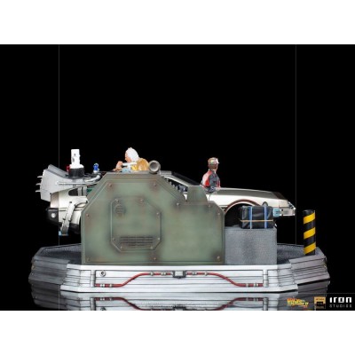 IRON STUDIOS BACK TO THE FUTURE II DELOREAN DELUXE FULL SET ART SCALE 1/10 STATUE FIGURE