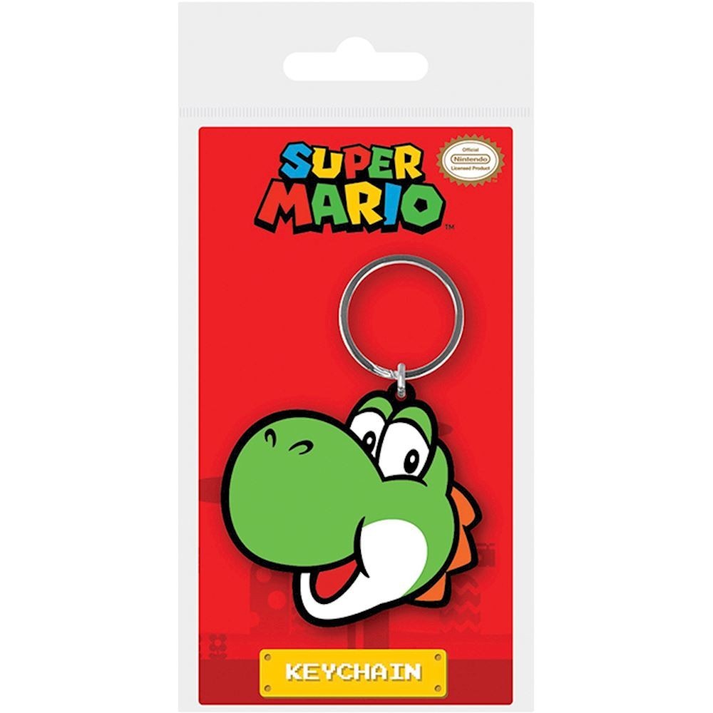 SUPER MARIO YOSHI RUBBER KEYCHAIN KEYRING PORTACHIAVI IN GOMMA PYRAMID INTERNATIONAL