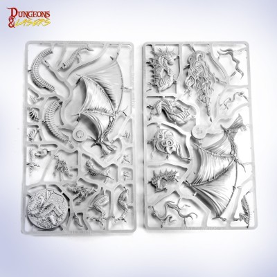 ARCHON STUDIO DUNGEONS AND LASERS DURKAN THE SOVEREIGN SERPENT XL SIZED MINIATURE