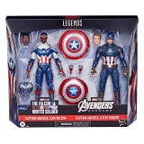 HASBRO MARVEL LEGENDS CAPTAIN AMERICA SAM WILSON AND STEVE ROGERS ACTION FIGURE