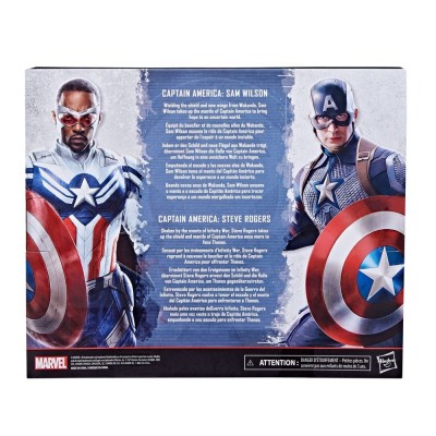 HASBRO MARVEL LEGENDS CAPTAIN AMERICA SAM WILSON AND STEVE ROGERS ACTION FIGURE