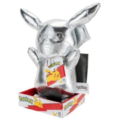 POKEMON PIKACHU SILVER VERSION 30CM PUPAZZO PELUCHE PLUSH FIGURE BOTI
