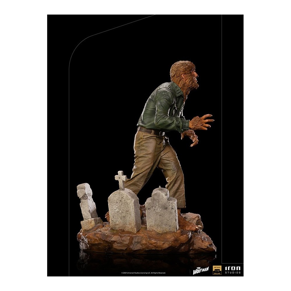 UNIVERSAL MONSTERS THE WOLF MAN ART SCALE DELUXE 1/10 STATUA FIGURE IRON STUDIOS