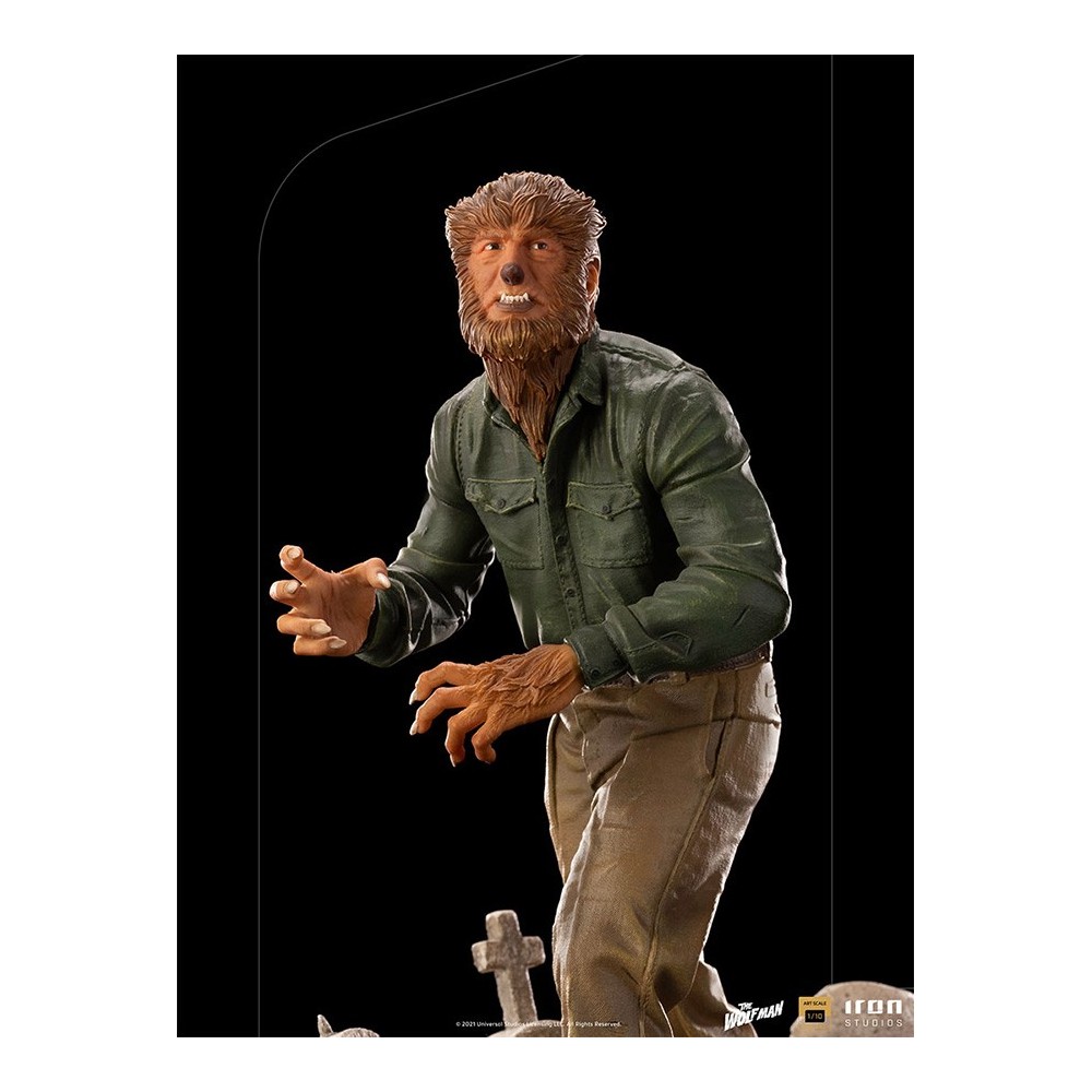IRON STUDIOS UNIVERSAL MONSTERS THE WOLF MAN ART SCALE DELUXE 1/10 STATUE FIGURE