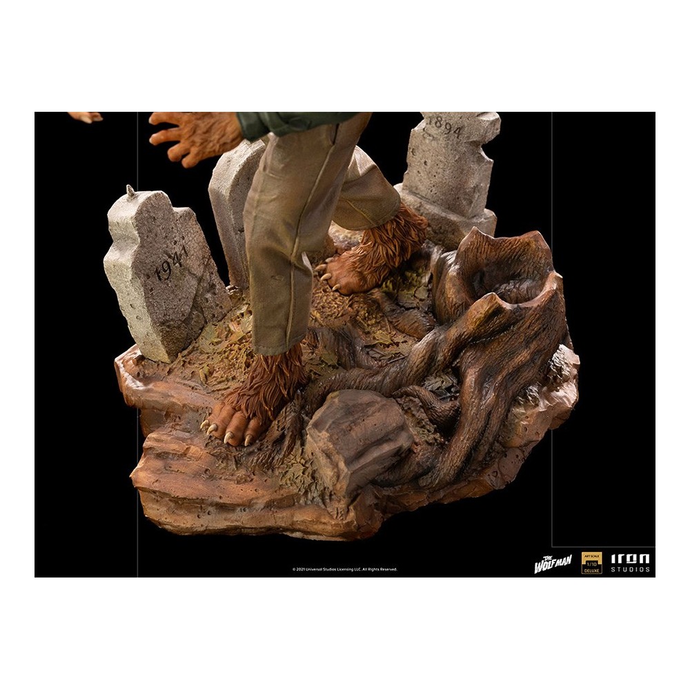 UNIVERSAL MONSTERS THE WOLF MAN ART SCALE DELUXE 1/10 STATUA FIGURE IRON STUDIOS