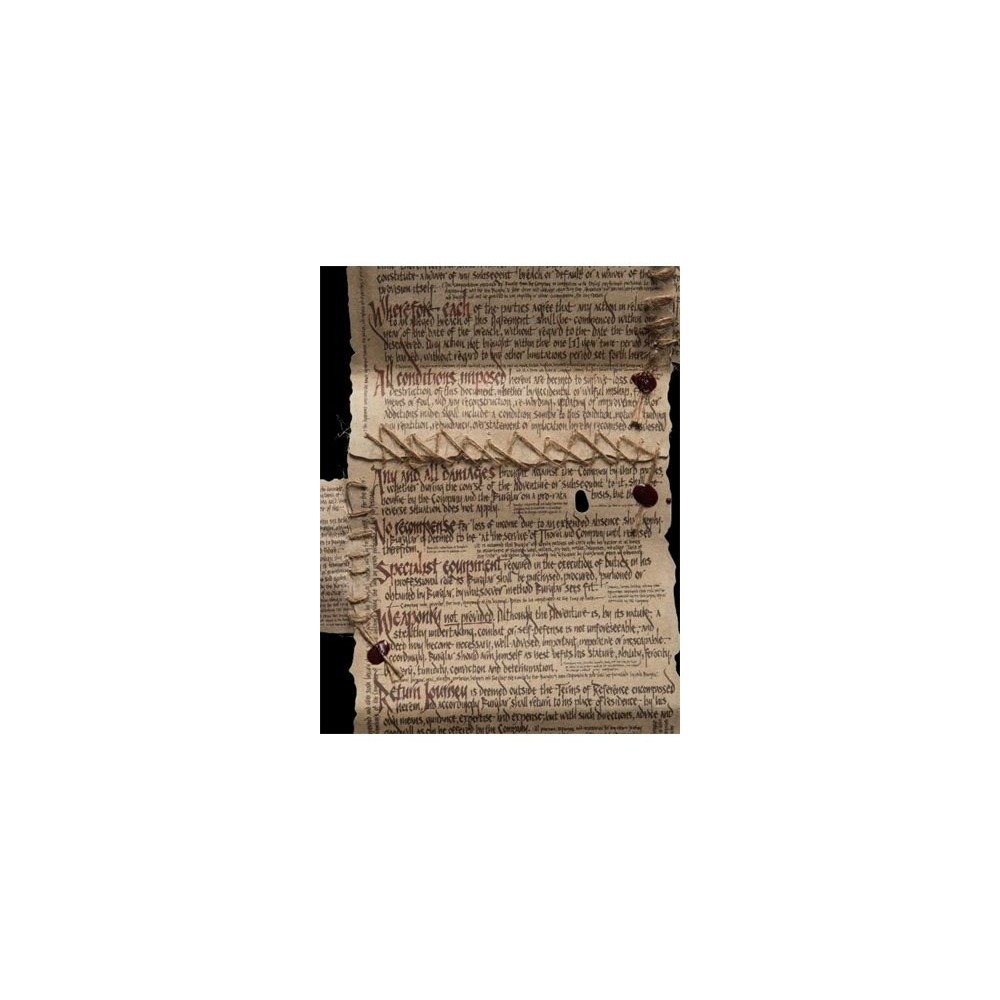 WETA THE HOBBIT THE BURGLAR CONTRACT OF BILBO BAGGINS MINI REPLICA