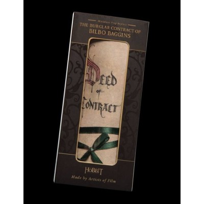 WETA THE HOBBIT THE BURGLAR CONTRACT OF BILBO BAGGINS MINI REPLICA