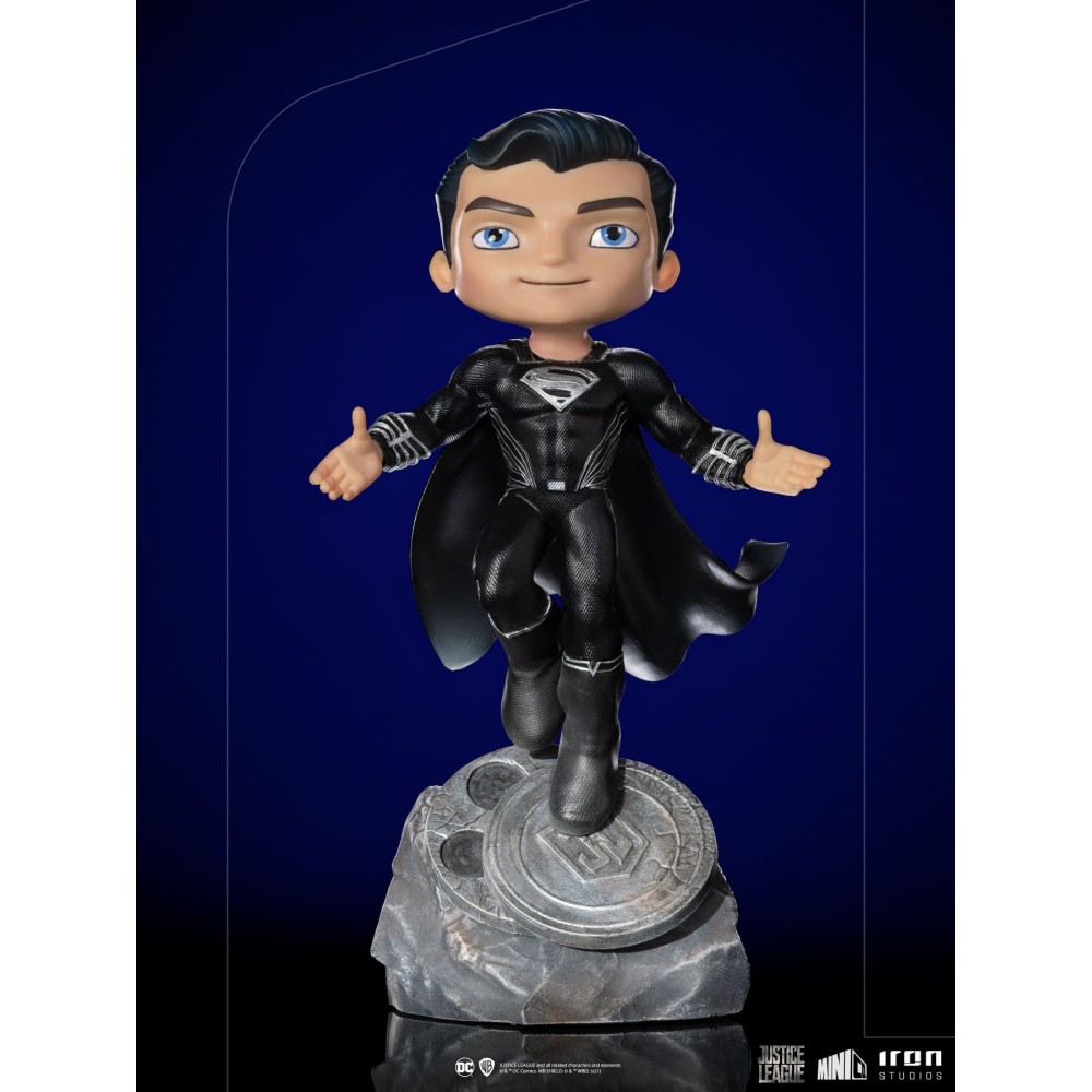 IRON STUDIOS JUSTICE LEAGUE SUPERMAN BLACK SUIT MINICO FIGURE STATUE